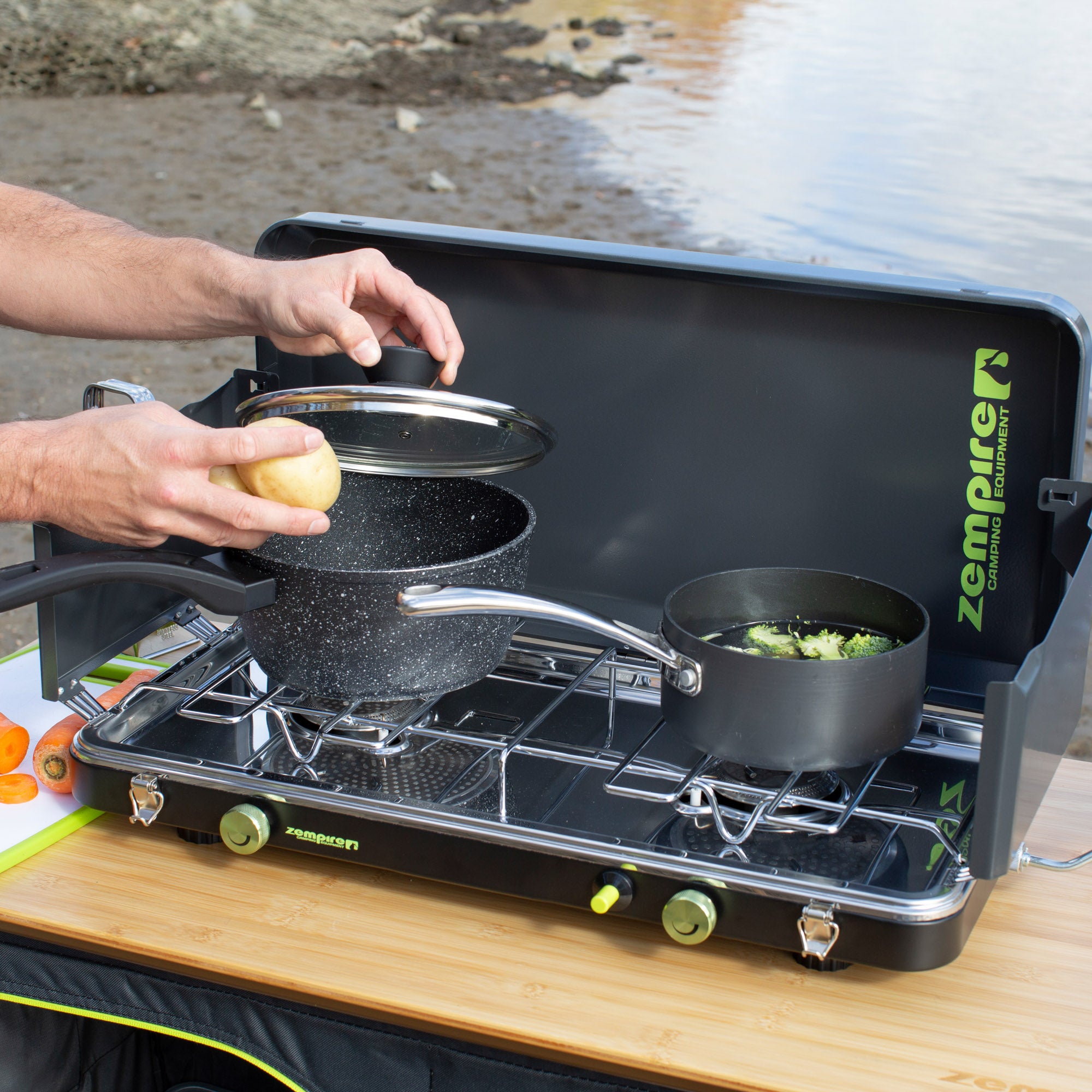 2 Burner Deluxe Wide Camp Stove