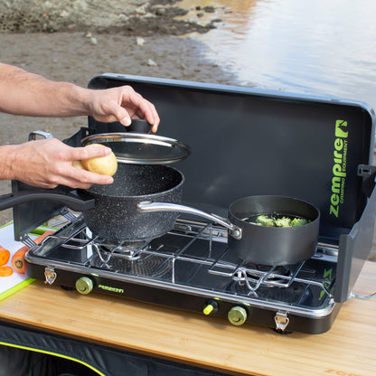 2 Burner Deluxe Wide Camp Stove