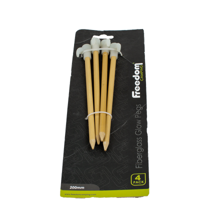 Fibreglass Glow Tent Pegs (4pcs) : Camping Gear
