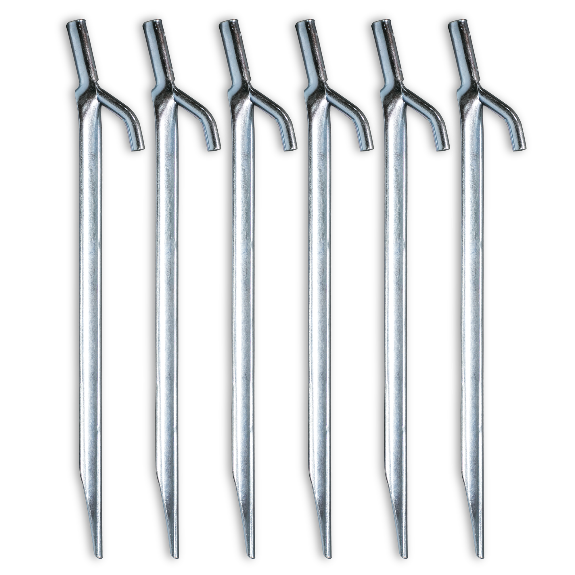 Galvanised Steel V Tent Peg (6pcs)  : Camping Gear