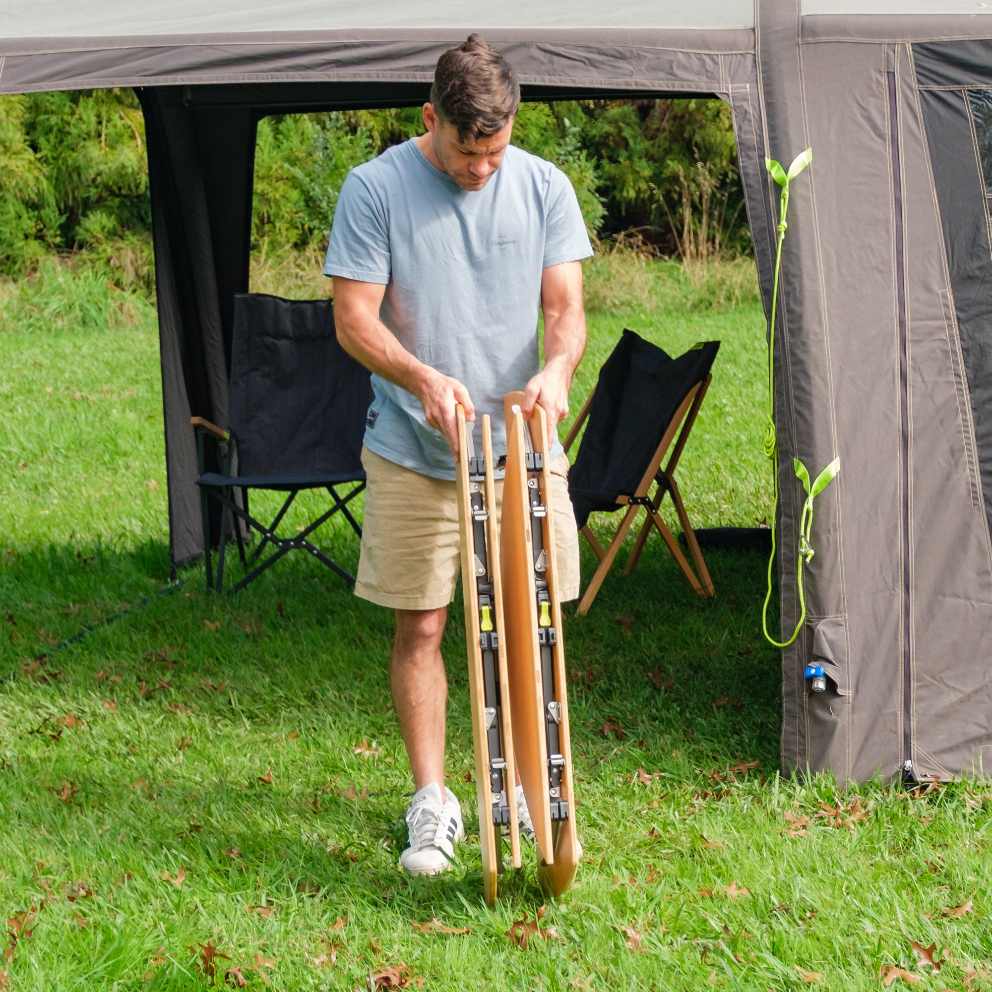 Kitpac Pro Round Bamboo Camp Table