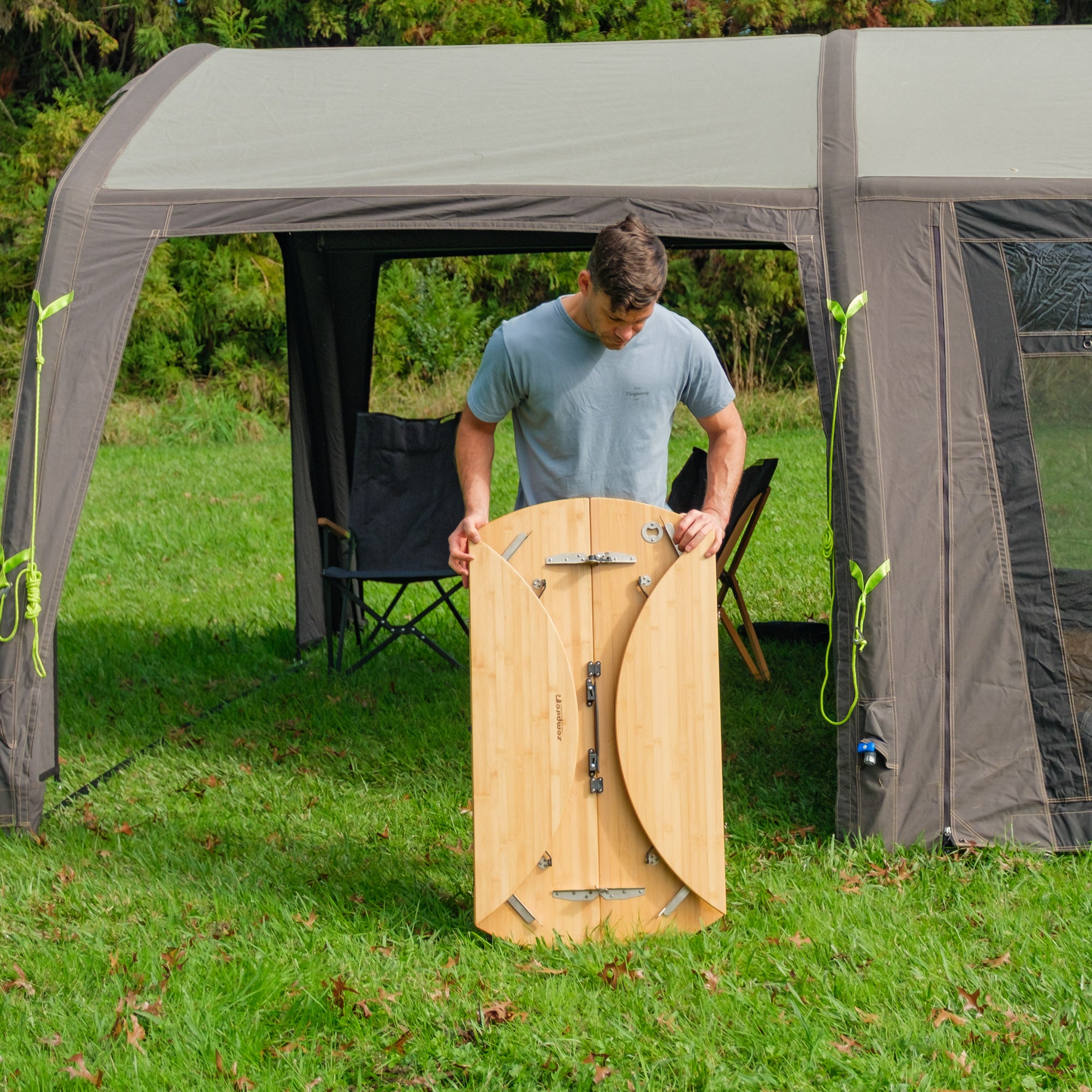 Kitpac Pro Round Bamboo Camp Table