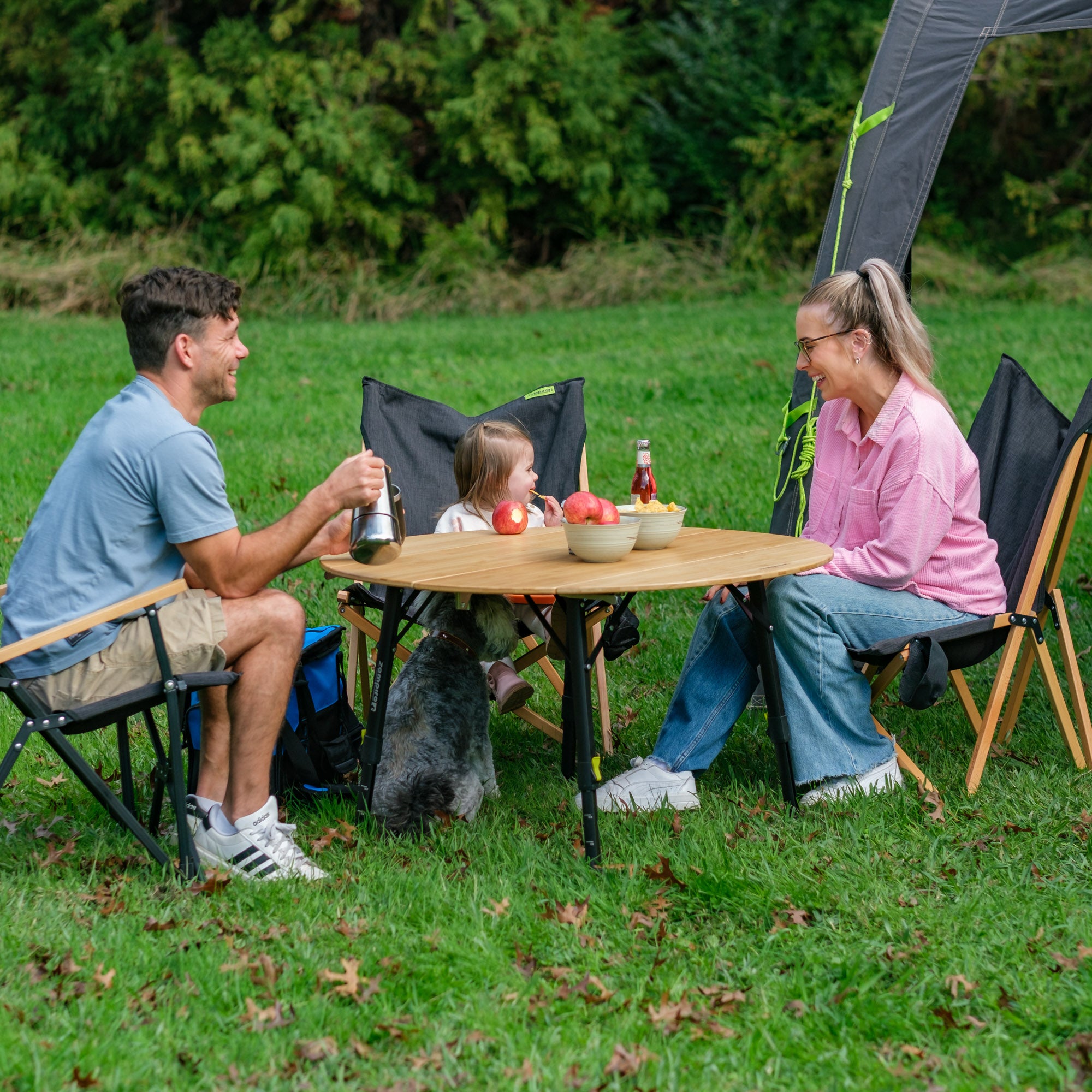 Kitpac Pro Round Bamboo Camp Table