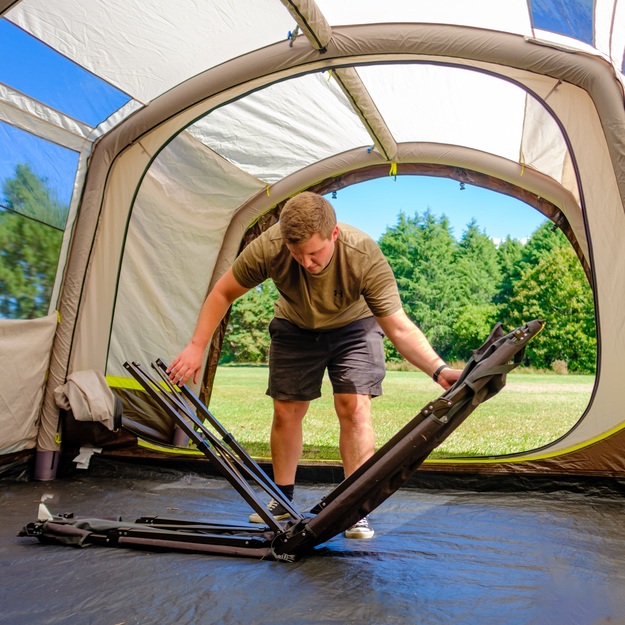 Z Leg King Single Camp Cot Stretcher