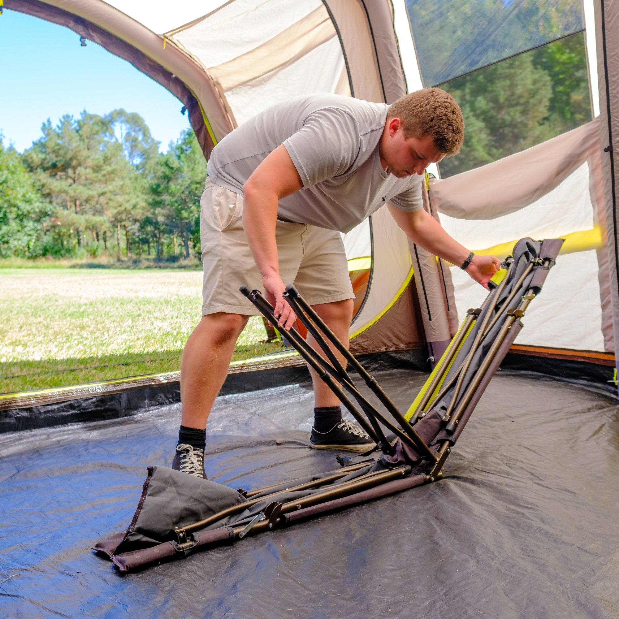 Z Leg Single Camp Cot Stretcher